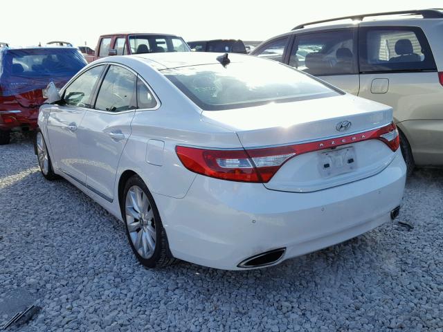 KMHFH4JG2DA217955 - 2013 HYUNDAI AZERA GLS WHITE photo 3