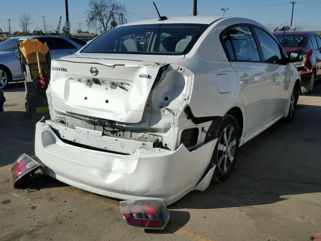 3N1AB6AP0CL672115 - 2012 NISSAN SENTRA 2.0 WHITE photo 4