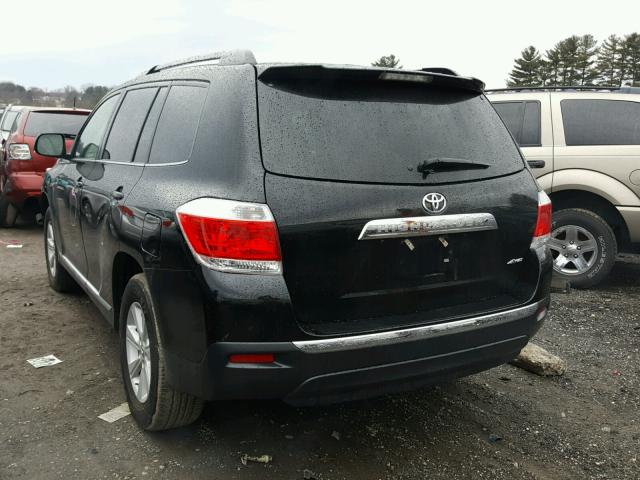 5TDBK3EH0DS243328 - 2013 TOYOTA HIGHLANDER BLACK photo 3