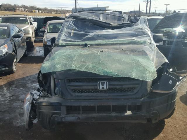 2HKYF18415H560196 - 2005 HONDA PILOT EX BLACK photo 10