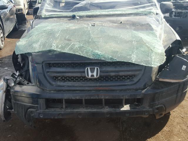 2HKYF18415H560196 - 2005 HONDA PILOT EX BLACK photo 7