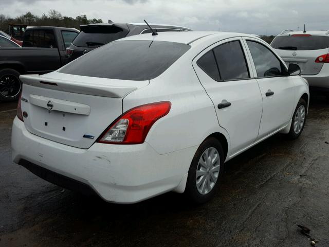 3N1CN7APXFL811015 - 2015 NISSAN VERSA S WHITE photo 4