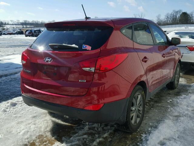 KM8JTCAF1FU040018 - 2015 HYUNDAI TUCSON GLS MAROON photo 4