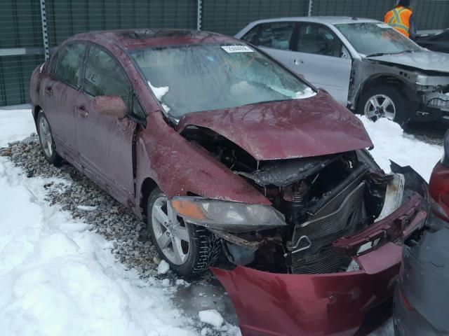 1HGFA16938L053712 - 2008 HONDA CIVIC EXL RED photo 1