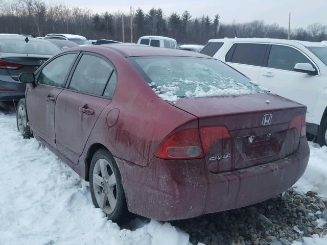 1HGFA16938L053712 - 2008 HONDA CIVIC EXL RED photo 3