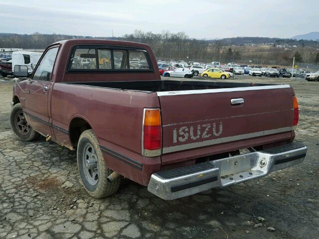 JAABL14L1H0717049 - 1987 ISUZU PUP MAROON photo 3