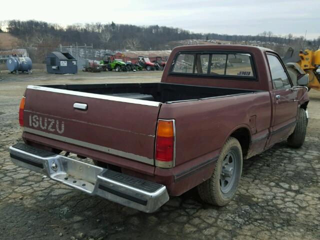 JAABL14L1H0717049 - 1987 ISUZU PUP MAROON photo 4