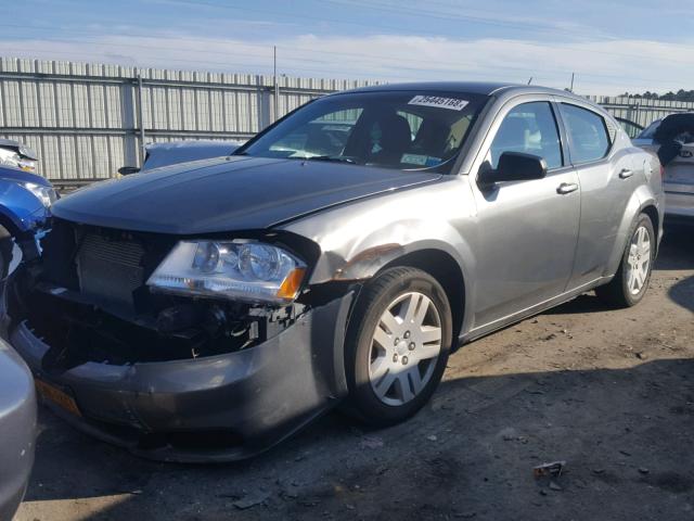 1C3CDZAB8CN168423 - 2012 DODGE AVENGER SE GRAY photo 2