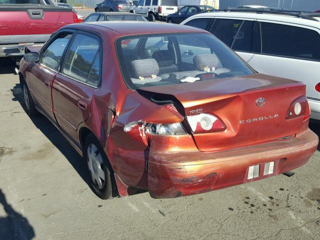 1NXBR12E61Z434720 - 2001 TOYOTA COROLLA CE ORANGE photo 3