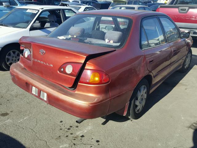 1NXBR12E61Z434720 - 2001 TOYOTA COROLLA CE ORANGE photo 4