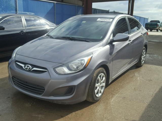 KMHCT4AE6EU758507 - 2014 HYUNDAI ACCENT GLS GRAY photo 2