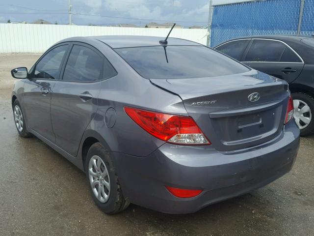 KMHCT4AE6EU758507 - 2014 HYUNDAI ACCENT GLS GRAY photo 3