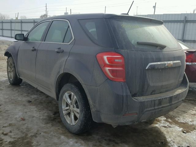 2GNALBEKXG6185801 - 2016 CHEVROLET EQUINOX LS GRAY photo 3