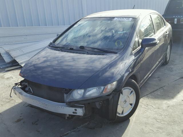 JHMFA36228S020525 - 2008 HONDA CIVIC HYBR GRAY photo 2