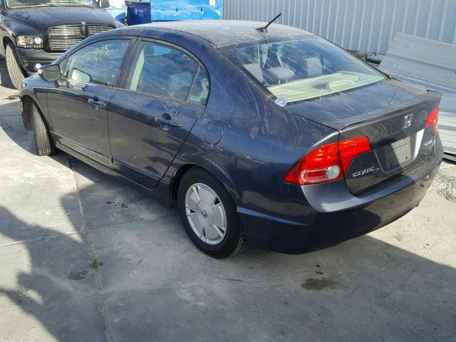 JHMFA36228S020525 - 2008 HONDA CIVIC HYBR GRAY photo 3