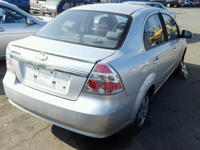 KL1TD5DE6BB126012 - 2011 CHEVROLET AVEO LS SILVER photo 4