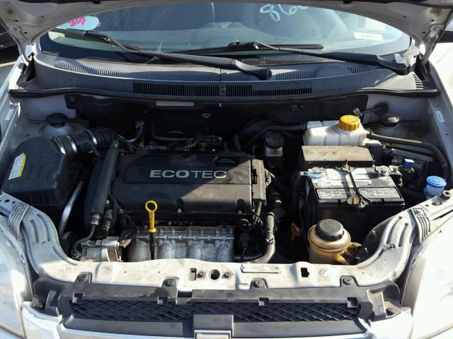 KL1TD5DE6BB126012 - 2011 CHEVROLET AVEO LS SILVER photo 7