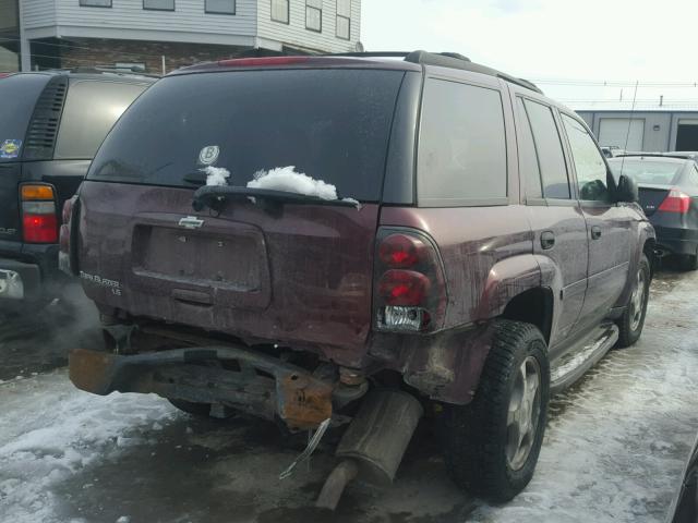 1GNDT13S572202737 - 2007 CHEVROLET TRAILBLAZE MAROON photo 4