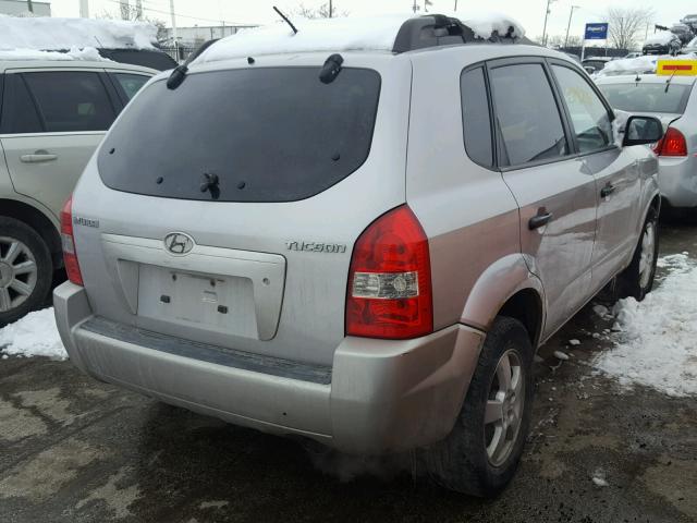 KM8JM12B36U313327 - 2006 HYUNDAI TUCSON GL SILVER photo 4