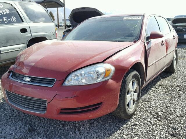 2G1WT58KX79323324 - 2007 CHEVROLET IMPALA LT RED photo 2