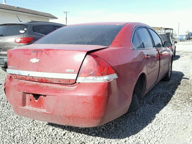 2G1WT58KX79323324 - 2007 CHEVROLET IMPALA LT RED photo 4