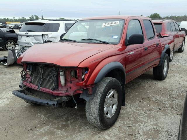 5TEGN92N63Z177833 - 2003 TOYOTA TACOMA DOU RED photo 2