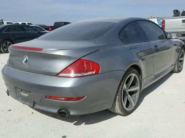 WBAEA53589CV92215 - 2009 BMW 650 I GRAY photo 4