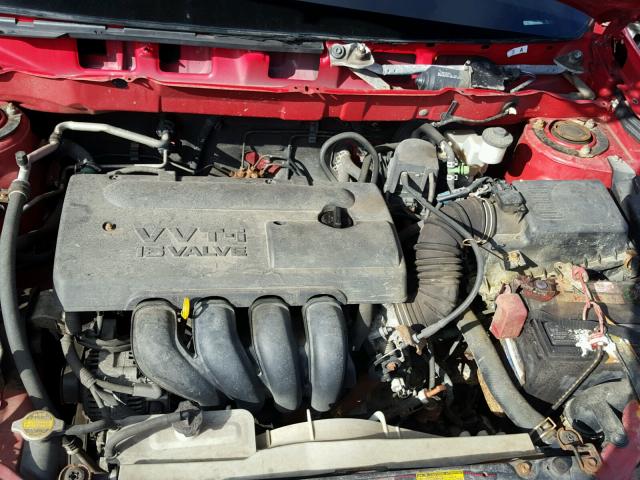 2T1KR32E54C318376 - 2004 TOYOTA COROLLA MA RED photo 7