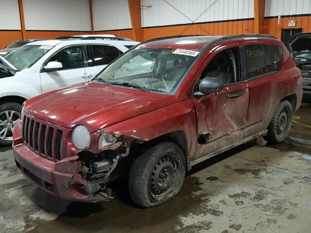 1J8FF47W47D334425 - 2007 JEEP COMPASS RED photo 2