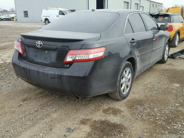 4T4BF3EK4BR136762 - 2011 TOYOTA CAMRY BASE BLACK photo 4