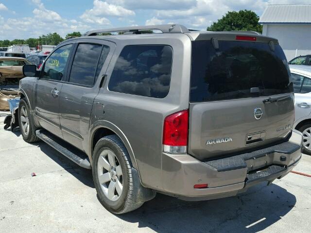 5N1BA08D28N629525 - 2008 NISSAN ARMADA SE TAN photo 3