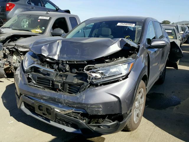 2HKRW2H82JH616783 - 2018 HONDA CR-V EXL GRAY photo 2