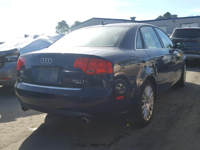 WAUDF78E46A125981 - 2006 AUDI A4 2.0T QU BLUE photo 4