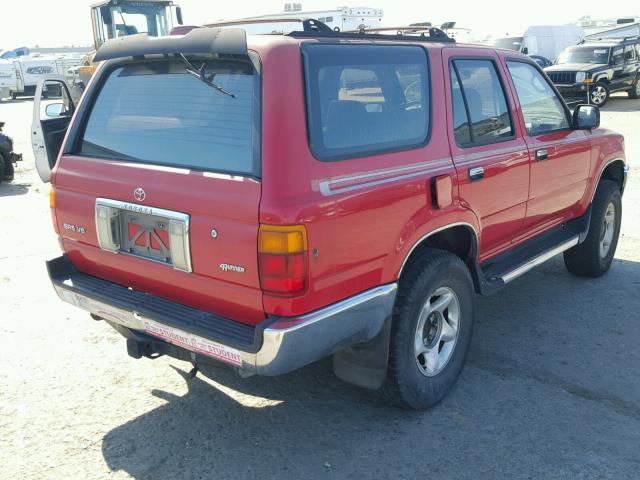 JT3VN29V4S0039263 - 1995 TOYOTA 4RUNNER VN RED photo 4