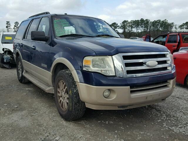 1FMFU17597LA99153 - 2007 FORD EXPEDITION BLUE photo 1