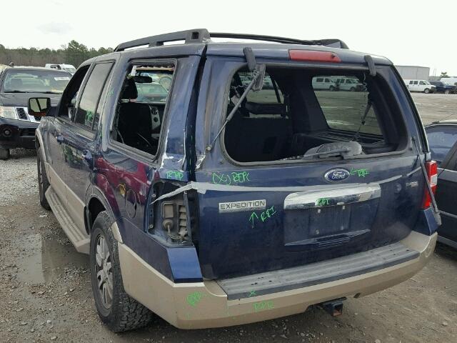 1FMFU17597LA99153 - 2007 FORD EXPEDITION BLUE photo 3