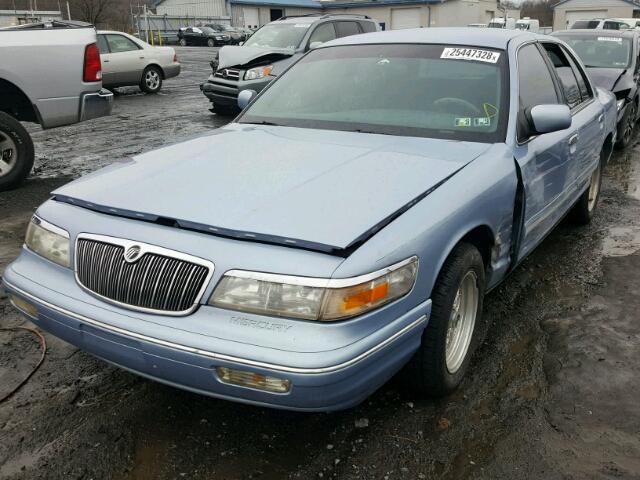 2MELM75WXVX654180 - 1997 MERCURY GRAND MARQ BLUE photo 2