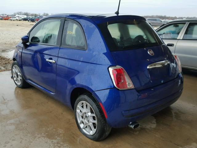 3C3CFFAR4DT540900 - 2013 FIAT 500 POP BLUE photo 3