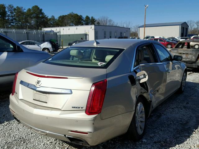 1G6AR5SXXE0134249 - 2014 CADILLAC CTS LUXURY GOLD photo 4