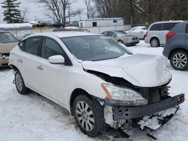 3N1AB7AP7DL641368 - 2013 NISSAN SENTRA S WHITE photo 1