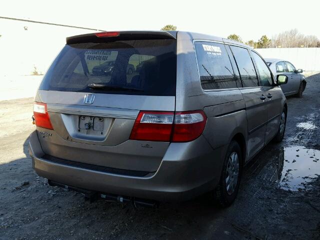 5FNRL38296B108472 - 2006 HONDA ODYSSEY LX TAN photo 4