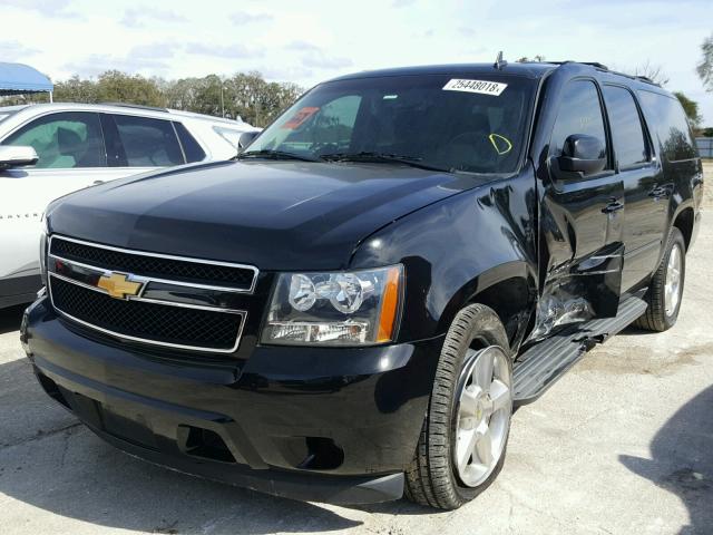 1GNSCHE07DR103903 - 2013 CHEVROLET SUBURBAN C BLACK photo 2