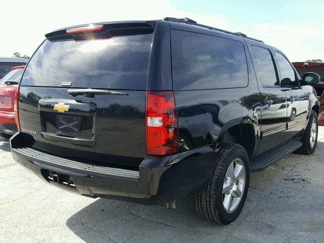 1GNSCHE07DR103903 - 2013 CHEVROLET SUBURBAN C BLACK photo 4