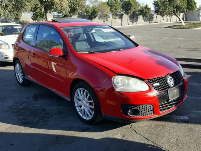 WVWFV71KX6W070728 - 2006 VOLKSWAGEN NEW GTI RED photo 1