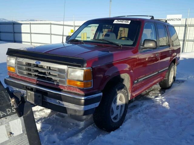 1FMDU34X4PUA67620 - 1993 FORD EXPLORER RED photo 2