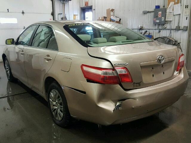 4T4BE46K48R018906 - 2008 TOYOTA CAMRY CE TAN photo 3