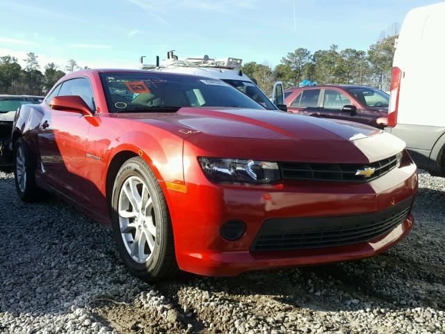 2G1FA1E37E9198985 - 2014 CHEVROLET CAMARO LS RED photo 1