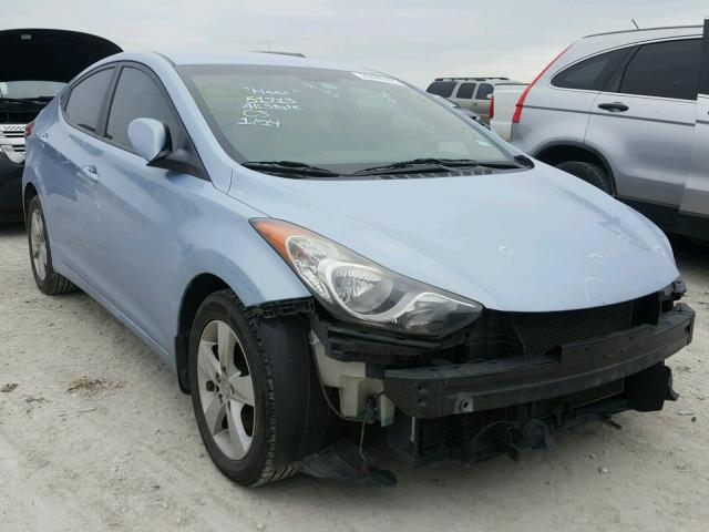 KMHDH4AE7CU374352 - 2012 HYUNDAI ELANTRA GL BLUE photo 1