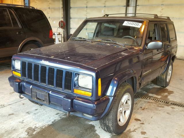 1J4FT58S01L556257 - 2001 JEEP CHEROKEE C BLUE photo 2