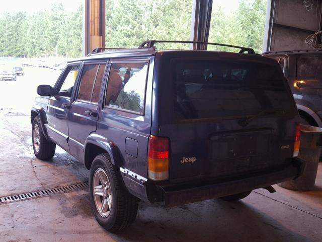 1J4FT58S01L556257 - 2001 JEEP CHEROKEE C BLUE photo 3